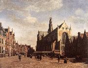 BERCKHEYDE, Gerrit Adriaensz. The Market Square at Haarlem with the St Bavo Germany oil painting artist